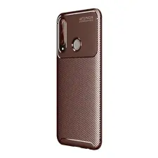 Gigapack Huawei Y6p szilikon telefonvédő (közepesen ütésálló, karbon minta) barna tok és táska