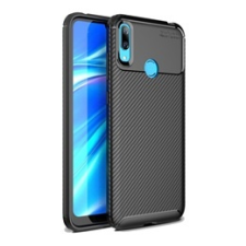 Gigapack Huawei Y7 (2019) Szilikon telefonvédő (légpárnás sarok, karbon minta, fekete) tok és táska