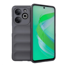 Gigapack Infinix Smart 8 (X6525) szilikon telefonvédő (ütésállóság, kameravédő, 3d) sötétszürke mobiltelefon kellék
