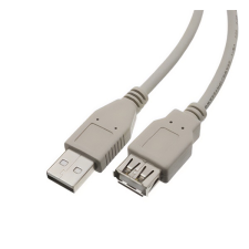 Gigapack Kábel hosszabbító (usb - usb, 180cm, törésgátló) világosszürke gp-33045 kábel és adapter