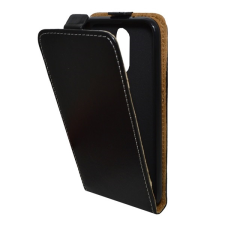 Gigapack LG K10 (2017) M250n tok álló (Flip, lefelé nyíló, szilikon tartó) fekete tok és táska