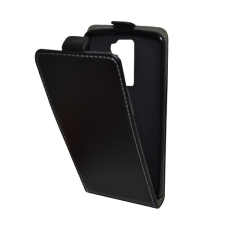 Gigapack LG K10 (K420n) tok álló (Flip, lefelé nyíló, szilikon tartó) fekete tok és táska