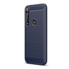 Gigapack Motorola Moto G8+ Szilikon telefonvédő (légpárnás sarok, szálcsiszolt, karbon minta, sötétkék) tok és táska