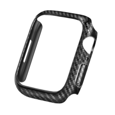Gigapack Műanyag keret (BUMPER, ütésálló, karbon minta) FEKETE Apple Watch Series 7 41mm okosóra kellék