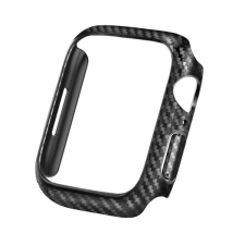 Gigapack Műanyag keret (BUMPER, ütésálló, karbon minta) FEKETE Apple Watch Series 7 45mm okosóra kellék