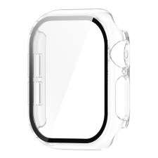 Gigapack Műanyag keret (BUMPER, ütésállóság + kijelzővédő üveg) ÁTLÁTSZÓ Apple Watch Series 10 46mm okosóra kellék