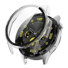 Gigapack Műanyag keret (BUMPER, ütésállóság + kijelzővédő üveg) ÁTLÁTSZÓ Huawei Watch GT 4 46mm okosóra kellék