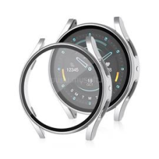 Gigapack Műanyag keret (BUMPER, ütésállóság + kijelzővédő üveg) EZÜST (GP-162655) okosóra kellék