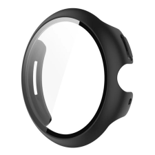 Gigapack Műanyag keret (BUMPER, ütésállóság + kijelzővédő üveg) FEKETE Google Pixel Watch 3 45mm mobiltelefon kellék