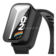 Gigapack Műanyag keret (BUMPER, ütésállóság + kijelzővédő üveg) FEKETE (GP-164541) okosóra kellék