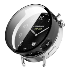 Gigapack Műanyag keret (BUMPER, ütésállóság + kijelzővédő üveg) FEKETE Xiaomi Watch S4 41mm tok és táska