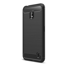 Gigapack Nokia 2.2 Szilikon telefonvédő (légpárnás sarok, szálcsiszolt, karbon minta, fekete) tok és táska