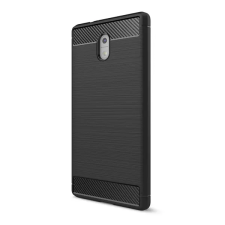Gigapack Nokia 3 Szálcsiszolt Szilikon Tok - Fekete tok és táska