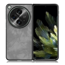 Gigapack Oneplus Open műanyag telefonvédő (bőr hatású bevonat) szürke tok és táska