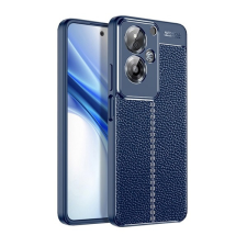 Gigapack Oppo A79 5G szilikon telefonvédő (ütésállóság, bőr hatású, varrás minta) sötétkék tok és táska