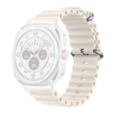 Gigapack Pótszíj (egyedi méret, szilikon, állítható, hullám) FEHÉR (GP-163490) okosóra kellék