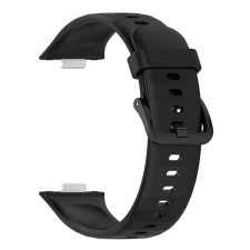Gigapack Pótszíj (egyedi méret, szilikon) FEKETE Huawei Watch Fit 3 okosóra kellék