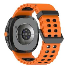 Gigapack Pótszíj (egyedi méret, szilikon, lyukacsos, légáteresztő) NARANCSSÁRGA/FEKETE (GP-173923) okosóra kellék