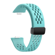 Gigapack Pótszíj (egyedi méret, szilikon, lyukacsos, légáteresztő) VILÁGOSKÉK Huawei Watch Fit 3 okosóra kellék