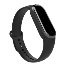Gigapack Pótszíj (szilikon, állítható, 15 mm, speciális) FEKETE [Xiaomi Mi Band 6 ] (5996457978748) okosóra kellék