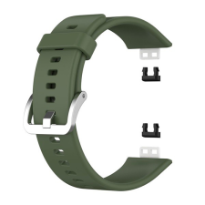 Gigapack Pótszíj (szilikon, állítható, 20 mm) SÖTÉTZÖLD [Huawei Watch Fit] (5996591084329) okosóra kellék