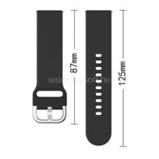 Gigapack Pótszíj (univerzális, 20mm, szilikon) FEKETE (GP-142820) okosóra kellék