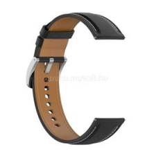 Gigapack Pótszíj (univerzális, 22mm, valódi bőr) FEKETE (GP-85760) okosóra kellék