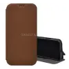 Gigapack Samsung A56 5G GIGAPACK Tok álló, bőr hatású FLIP, mikrofiber plüss belső, SÖTÉTBARNA (GP-196140)