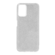 Gigapack Samsung Galaxy A03s (SM-A037F) szilikon telefonvédő (műanyag belső, csillogó hátlap) ezüst tok és táska