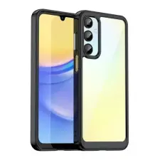 Gigapack Samsung Galaxy A16 4G (SM-A165)  szilikon telefonvédő (ütésállóság, átlátszó hátlap) fekete tok és táska