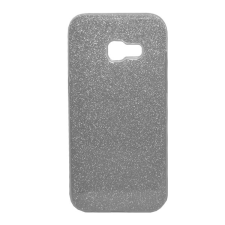 Gigapack Samsung Galaxy A3 (2017) szilikon telefonvédő (műanyag belső, csillogó hátlap, ezüst) tok és táska