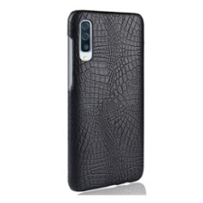 Gigapack Samsung Galaxy A50s műanyag telefonvédő (bőr hatású, krokodilbőr minta, fekete) tok és táska