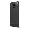 Gigapack Samsung Galaxy A6 (2018) Szálcsiszolt Szilikon Tok - Fekete