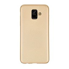 Gigapack Samsung Galaxy A6 (2018) szilikon telefonvédő (karbon minta, arany) tok és táska