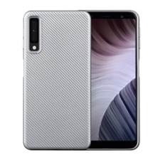 Gigapack Samsung Galaxy A7 (2018) Szilikon telefonvédő (karbon minta, ezüst) tok és táska