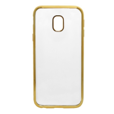 Gigapack Samsung Galaxy J3 (2017) SM-J330 EU szilikon telefonvédő (fémhatású keret) arany tok és táska