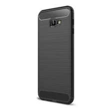 Gigapack Samsung Galaxy J4+ Szilikon telefonvédő (légpárnás sarok, szálcsiszolt, karbon minta, fekete) tok és táska