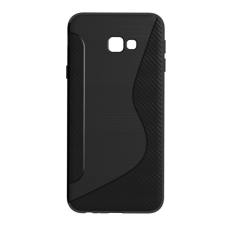Gigapack Samsung Galaxy J4+ szilikon telefonvédő (S-line, karbon minta, fekete) tok és táska