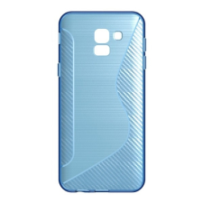 Gigapack Samsung Galaxy J6 (2018) szilikon telefonvédő (S-line, karbon minta, világoskék) tok és táska