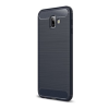Gigapack Samsung Galaxy J6+ Szilikon telefonvédő (légpárnás sarok, szálcsiszolt, karbon minta, sötétkék)