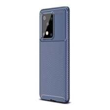 Gigapack Samsung Galaxy S20 Ultra Szilikon telefonvédő (légpárnás sarok, karbon minta, sötétkék) tok és táska