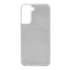 Gigapack Samsung Galaxy S21 (SM-G991) szilikon telefonvédő (műanyag belső, csillogó hátlap) ezüst tok és táska