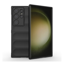 Gigapack Samsung Galaxy S24 Ultra (SM-S928) szilikon telefonvédő (ütésállóság, kameravédő, 3d) fekete tok és táska
