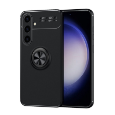 Gigapack Szilikon telefonvédő (asztali tartó, tartógyűrű, 360°, mágneses) FEKETE tok és táska