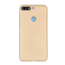 Gigapack Szilikon telefonvédő (karbon minta) ARANY [Huawei Y7 Prime 2018 (Y7 2018)] (5996457797097) mobiltelefon kellék