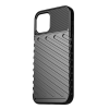 Gigapack Szilikon telefonvédő (közepesen ütésálló, csíkos, dombor minta) FEKETE Apple iPhone 15