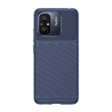 Gigapack Szilikon telefonvédő (közepesen ütésálló, csíkos, dombor minta) SÖTÉTKÉK Xiaomi Redmi 12C tok és táska