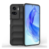Gigapack Szilikon telefonvédő (közepesen ütésálló, kamera védelem, 3D minta) FEKETE Honor 90 Lite 5G