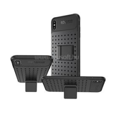 Gigapack Szilikon telefonvédő (lyukacsos, levehető asztali tartó) FEKETE (GP-84635) tok és táska