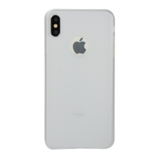 Gigapack Szilikon telefonvédő (matt, logo kivágás) FEHÉR [Apple iPhone XS Max 6.5] tok és táska